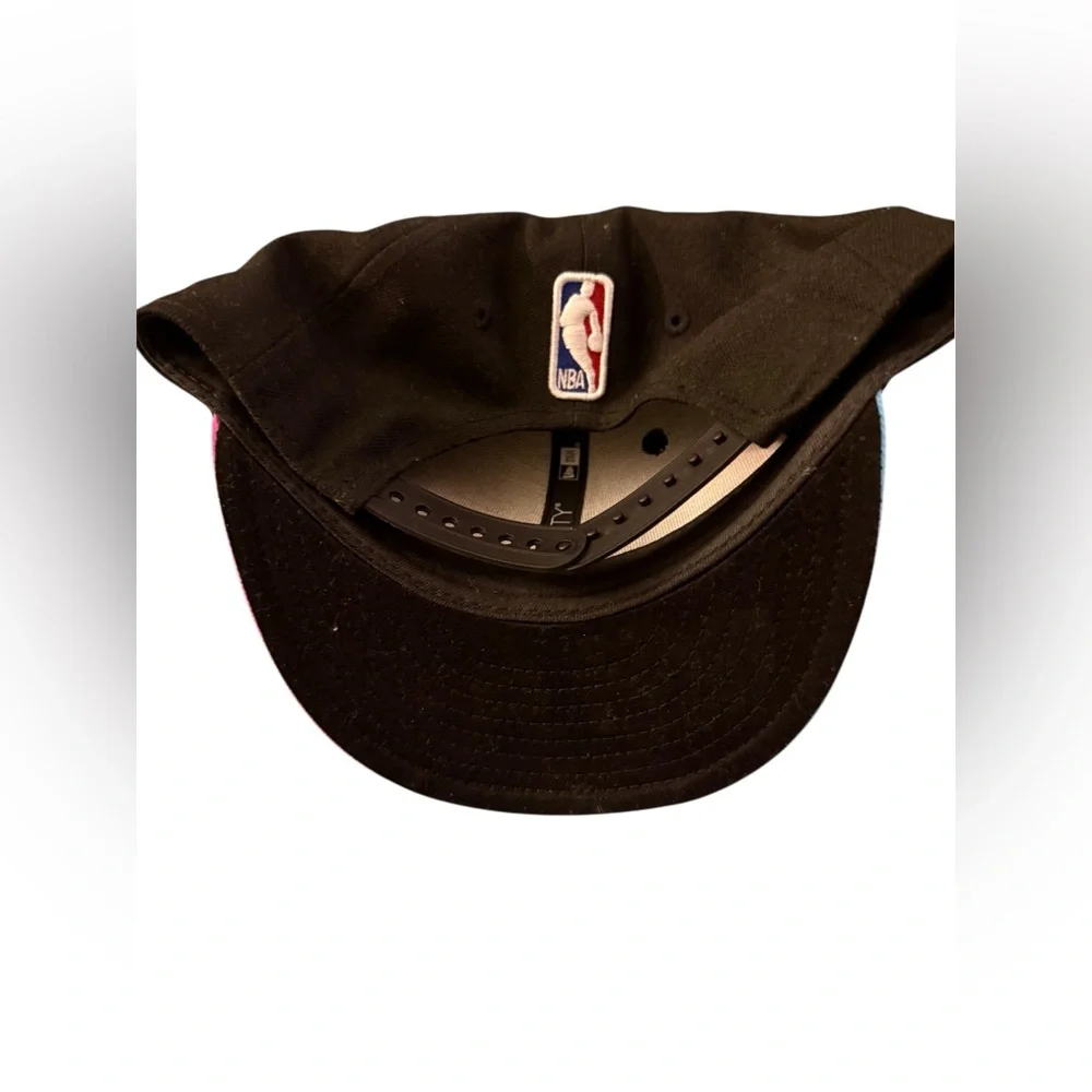 Miami Heat Youth Hat Vice Versa in Black with Pink and Purple